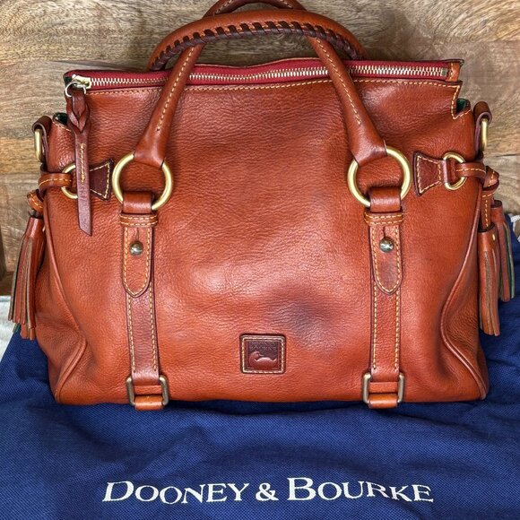 Dooney & Bourke Florentine Leather Satchel/Shoulder Bag/Crossbody Bag - Picture 2 of 16
